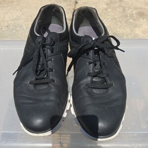 Men's Black Casual Lace-Up Sneakers with White Outsole